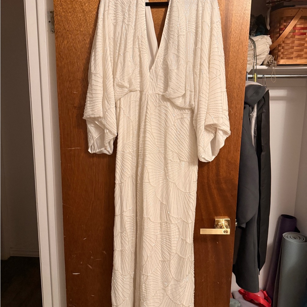ASOS White Beaded Jumpsuit